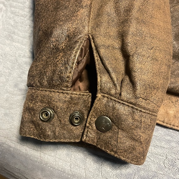 Charles Klein Brown Leather Jacket - Picture 3 of 7